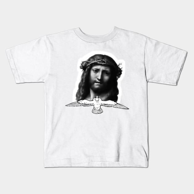 Jesus Christ Kids T-Shirt by Marccelus